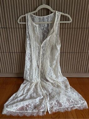 Anthropologie Lace Button-Front dress